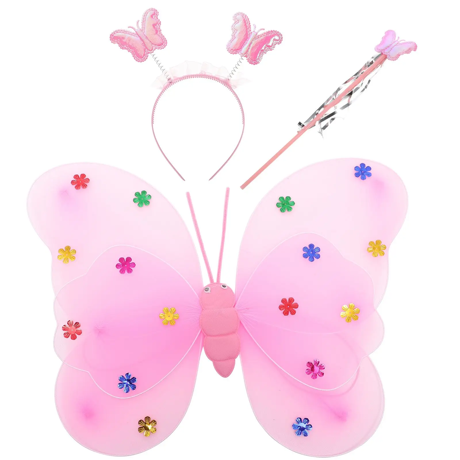 Fairy Costume Set Girls LED Butterfly Wings W Headb Kids Outfits Environmental Plastic Lightweight Durable Costumes
Fairy Costume Set Girls LED Butterfly Wings W Headb Kids Outfits Environmental Plastic Lightweight Durable Costumes