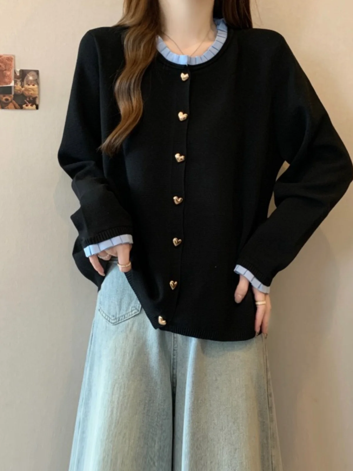 Elegant Black Knitted Open Cardigan Sweater Women's Early Spring plus Size Luxury Top Korean Style Loose Fit Long Sleeve
Elegant Black Knitted Open Cardigan Sweater Women's Early Spring plus Size Luxury Top Korean Style Loose Fit Long Sleeve