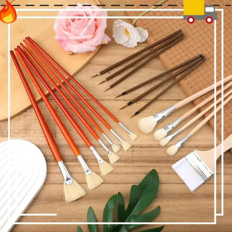 Discount-18Pcs Pottery Glaze Brushes, Wood Long Handle Artist Fan Paint Brushes Set For Acrylic Oil Painting Pottery
Discount-18Pcs Pottery Glaze Brushes, Wood Long Handle Artist Fan Paint Brushes Set For Acrylic Oil Painting Pottery