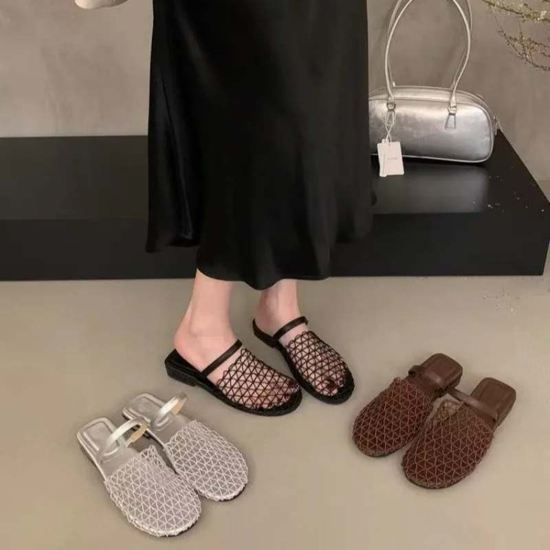 High Quality Summer Mesh Hollow Sandals Women Flats Shallow 2025 New Beach Shoes Comfort Retro Female Slippers
High Quality Summer Mesh Hollow Sandals Women Flats Shallow 2025 New Beach Shoes Comfort Retro Female Slippers
