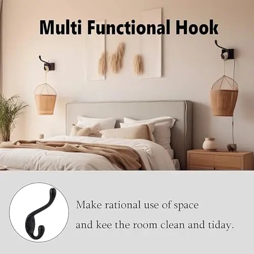 Matte Black Dual-Purpose Wall Hooks 10-Pack – Sturdy Mounting System For Coats, Towels And Accessories
Matte Black Dual-Purpose Wall Hooks 10-Pack – Sturdy Mounting System For Coats, Towels And Accessories