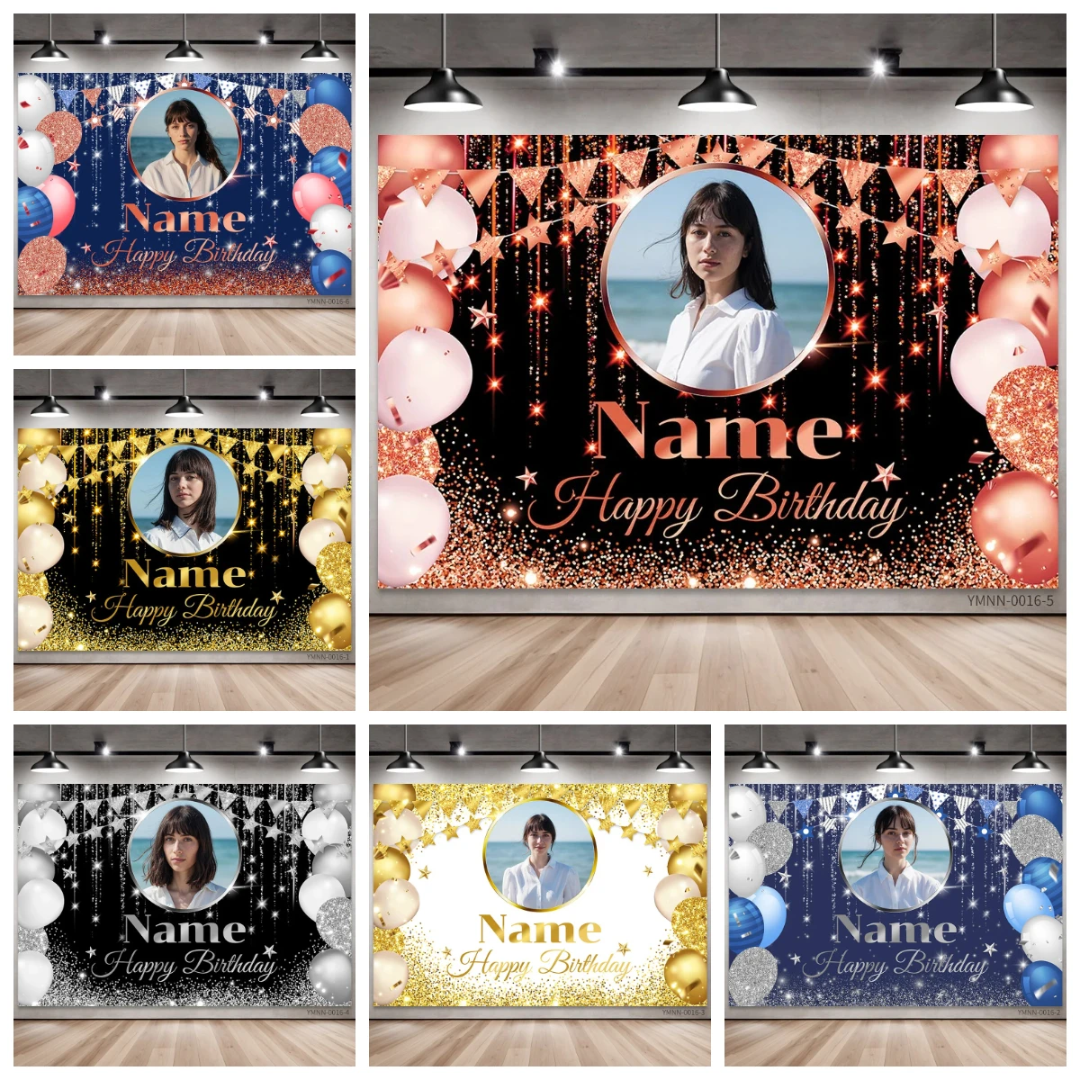Custom Photo Name Birthday Backdrop Black and Gold Background Personalized Banner with Glitter Lights for Party Wall Decoration
Custom Photo Name Birthday Backdrop Black and Gold Background Personalized Banner with Glitter Lights for Party Wall Decoration