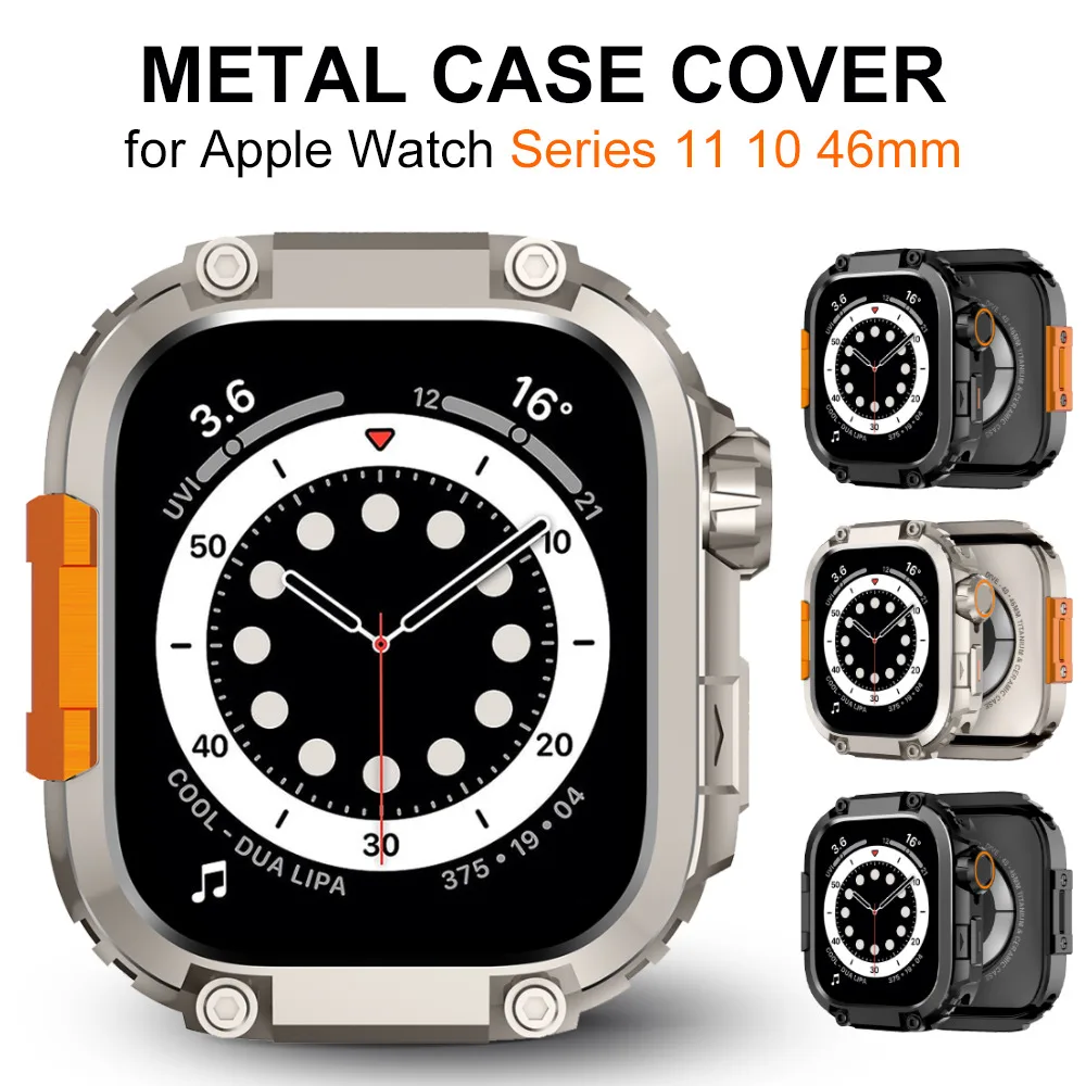 Чехол из алюминиевого сплава для Apple Watch Series 11 10 46 мм, металлический чехол-бампер с полным покрытием для Iwatch 10, 46 мм, защитный полый корпус
Чехол из алюминиевого сплава для Apple Watch Series 11 10 46 мм, металлический чехол-бампер с полным покрытием для Iwatch 10, 46 мм, защитный полый корпус
