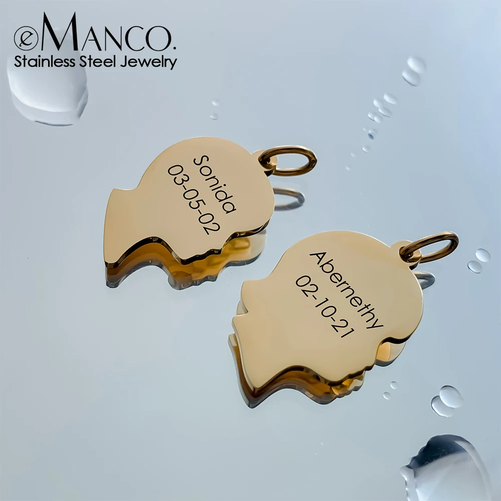 eManco Stainless Steel Girl Boy headshot Custom Letters Charms Pendant Fashion gold-plated DIY Jewelry Findings Necklace Making
eManco Stainless Steel Girl Boy headshot Custom Letters Charms Pendant Fashion gold-plated DIY Jewelry Findings Necklace Making