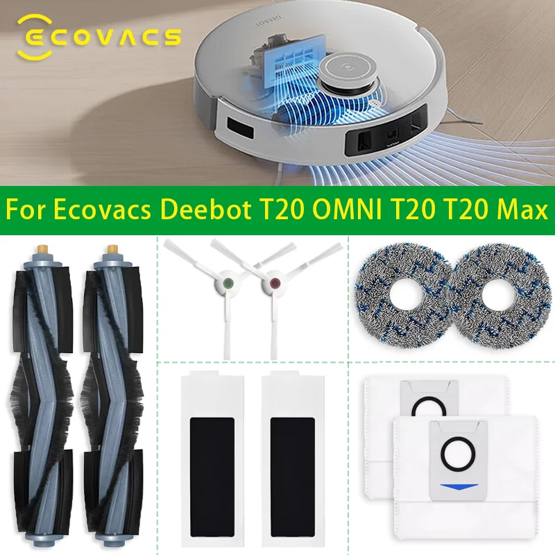 For Ecovacs Deebot T20 OMNI T20 T20 Max T20 Pro Accessories Main Side Brush Mop Cloth HEPA Filter Dust Bag Parts
For Ecovacs Deebot T20 OMNI T20 T20 Max T20 Pro Accessories Main Side Brush Mop Cloth HEPA Filter Dust Bag Parts