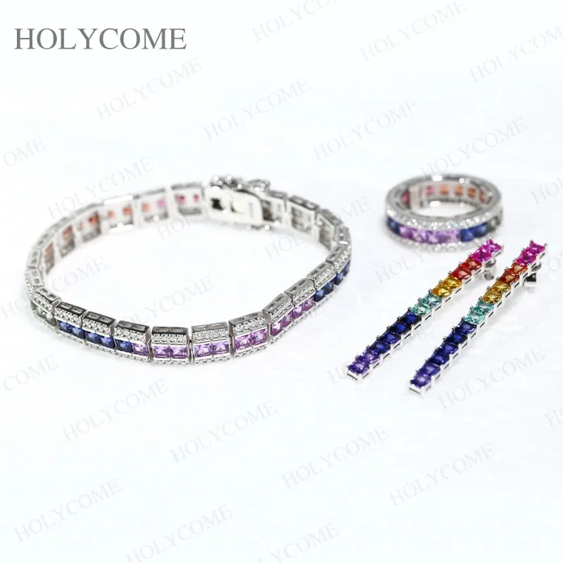 Custom Jewelry Set Lab Grown Gemstone Princess Colorful Whole Set With Ring Earring Bracelet Unique Jewelry For Birthday Wedding
Custom Jewelry Set Lab Grown Gemstone Princess Colorful Whole Set With Ring Earring Bracelet Unique Jewelry For Birthday Wedding