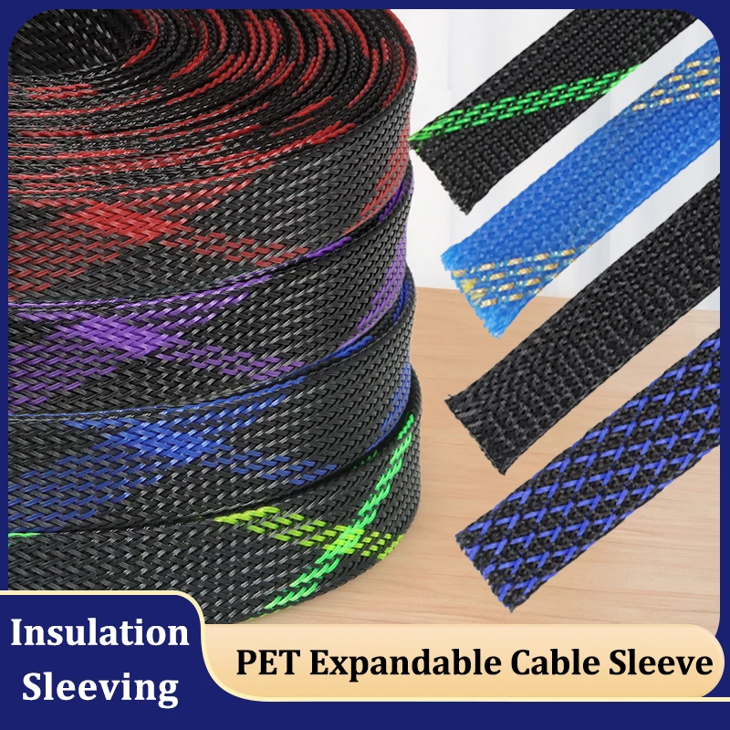 5M Insulated Sleeving 2 4 6 8 10 12 14 16 20~40mm PET Braid Sleeve Expandable High Density Wires Sheath Wrap Protector For Line
5M Insulated Sleeving 2 4 6 8 10 12 14 16 20~40mm PET Braid Sleeve Expandable High Density Wires Sheath Wrap Protector For Line