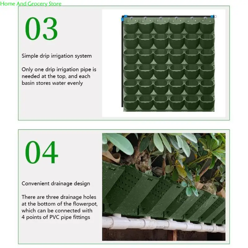 0XXA Outdoor Garden Pot Wall Mounted Potted Bonsai Plant Flower Pot Nursery Container Home Balcony Decoration
0XXA Outdoor Garden Pot Wall Mounted Potted Bonsai Plant Flower Pot Nursery Container Home Balcony Decoration