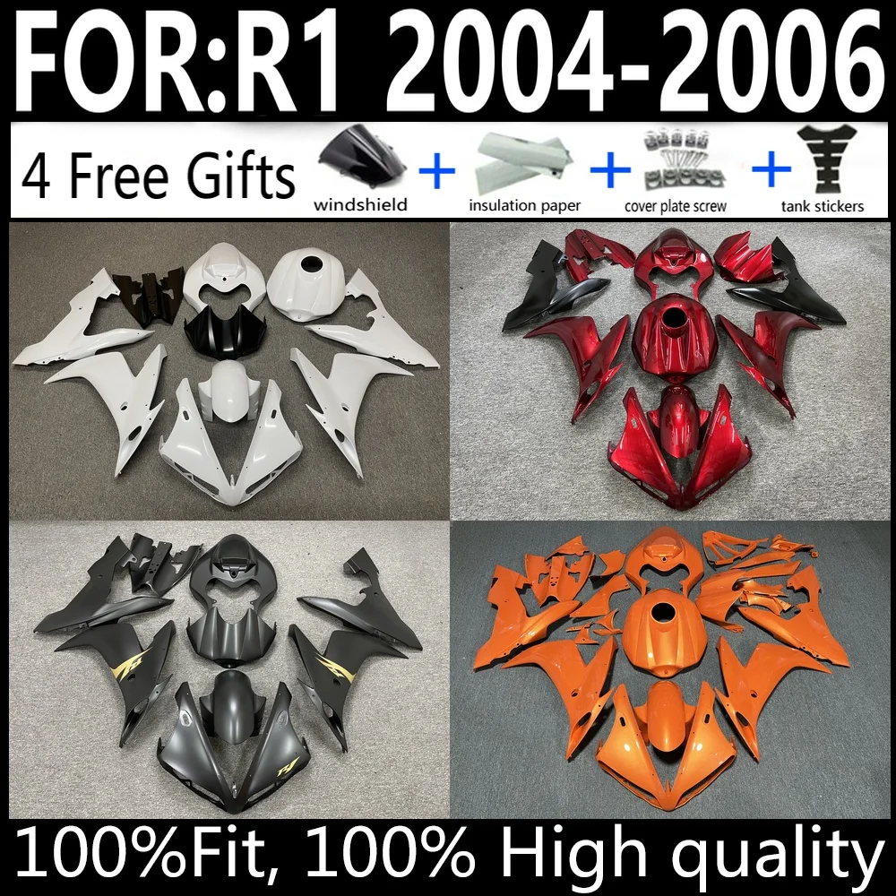 R1 2004 2005 2006 Fairings Kit For Yamaha YZF R1 ABS Bodywork Aftermarket Fairing Set Full Body Cowls Replacement
R1 2004 2005 2006 Fairings Kit For Yamaha YZF R1 ABS Bodywork Aftermarket Fairing Set Full Body Cowls Replacement