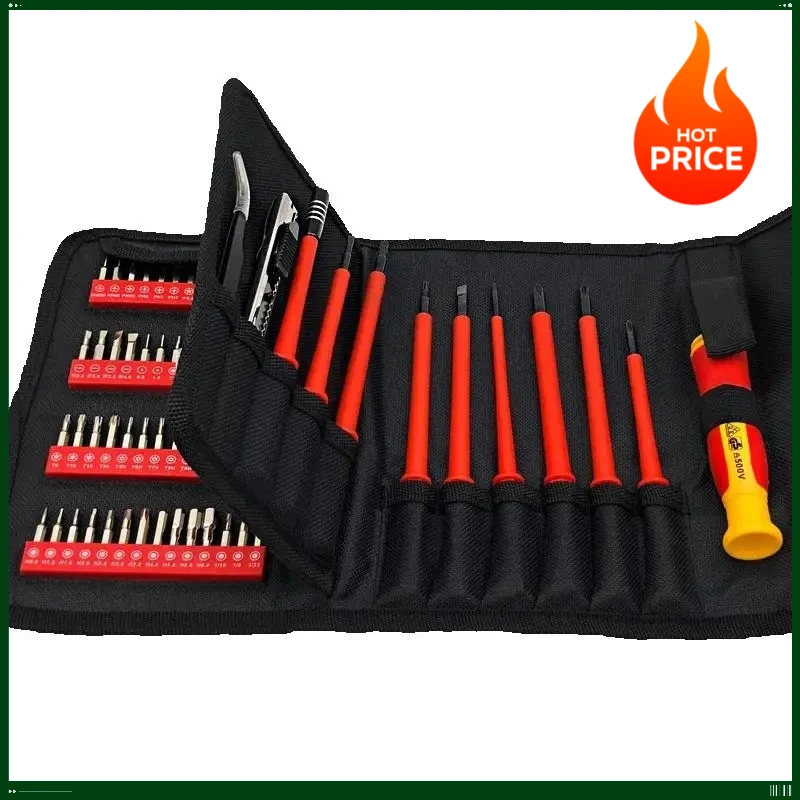 2026 New 124 in 1 Insulated Screwdriver Kit Anti-electric Shock Professional Electrician Tools for Phone Computer Repair
2026 New 124 in 1 Insulated Screwdriver Kit Anti-electric Shock Professional Electrician Tools for Phone Computer Repair