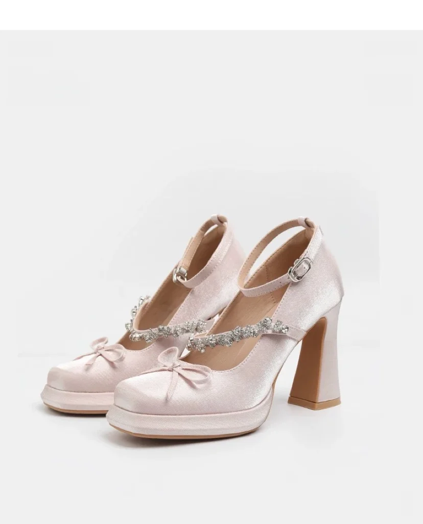 Французские туфли Мэри Джейн с милым розовым бантом, женские вечерние ветровые туфли на платформе с квадратным носком и массивным каблуком
Французские туфли Мэри Джейн с милым розовым бантом, женские вечерние ветровые туфли на платформе с квадратным носком и массивным каблуком