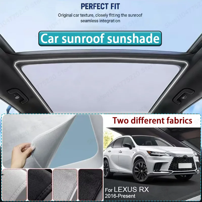 For LEXUS RX 2016-Present Car Sunroof Sunshade Heat Insulation UV Protection Electrostatic Suede Skylight Cover
For LEXUS RX 2016-Present Car Sunroof Sunshade Heat Insulation UV Protection Electrostatic Suede Skylight Cover
