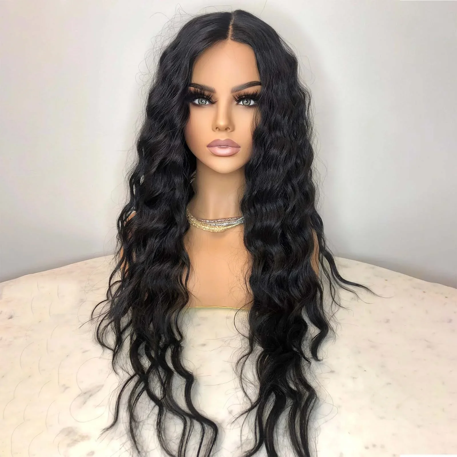 Natural 18inch Wave Highlight Black 5x5 Lace Front Hair 100% Human Hair Wig 150 Density with Baby Hair Pre-Plucked Soft Hair Wig
Natural 18inch Wave Highlight Black 5x5 Lace Front Hair 100% Human Hair Wig 150 Density with Baby Hair Pre-Plucked Soft Hair Wig