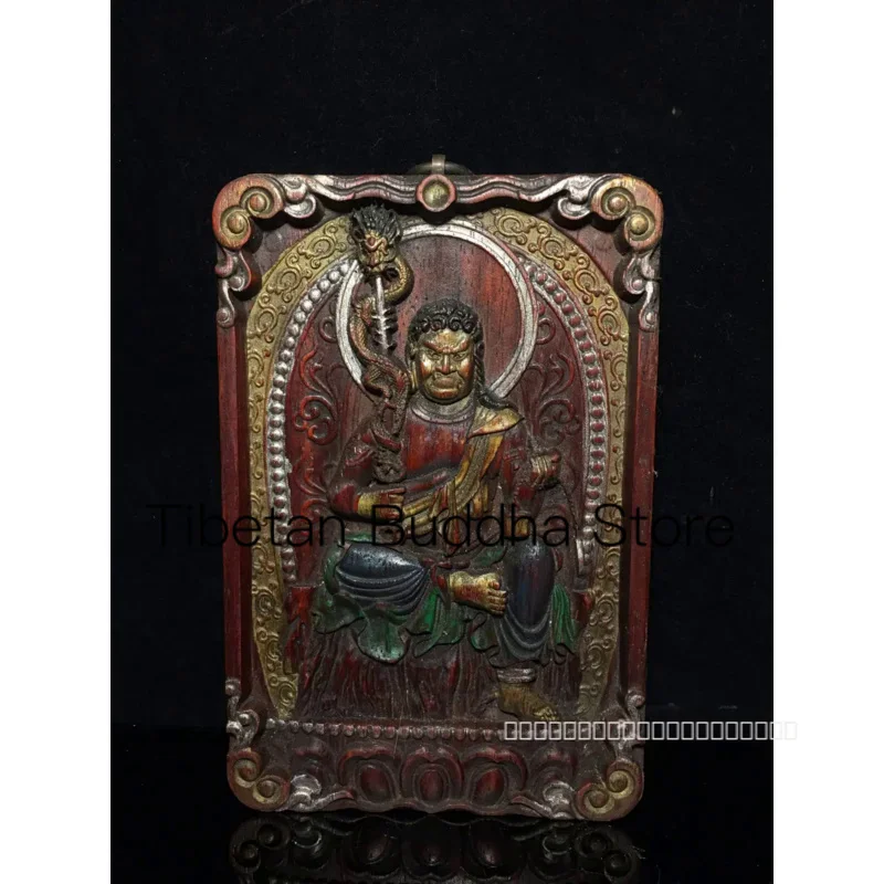 Pure handmade relief, color painting, and gold painting of Tibet's collection of old wood not moving the Ming King Thangka
Pure handmade relief, color painting, and gold painting of Tibet's collection of old wood not moving the Ming King Thangka