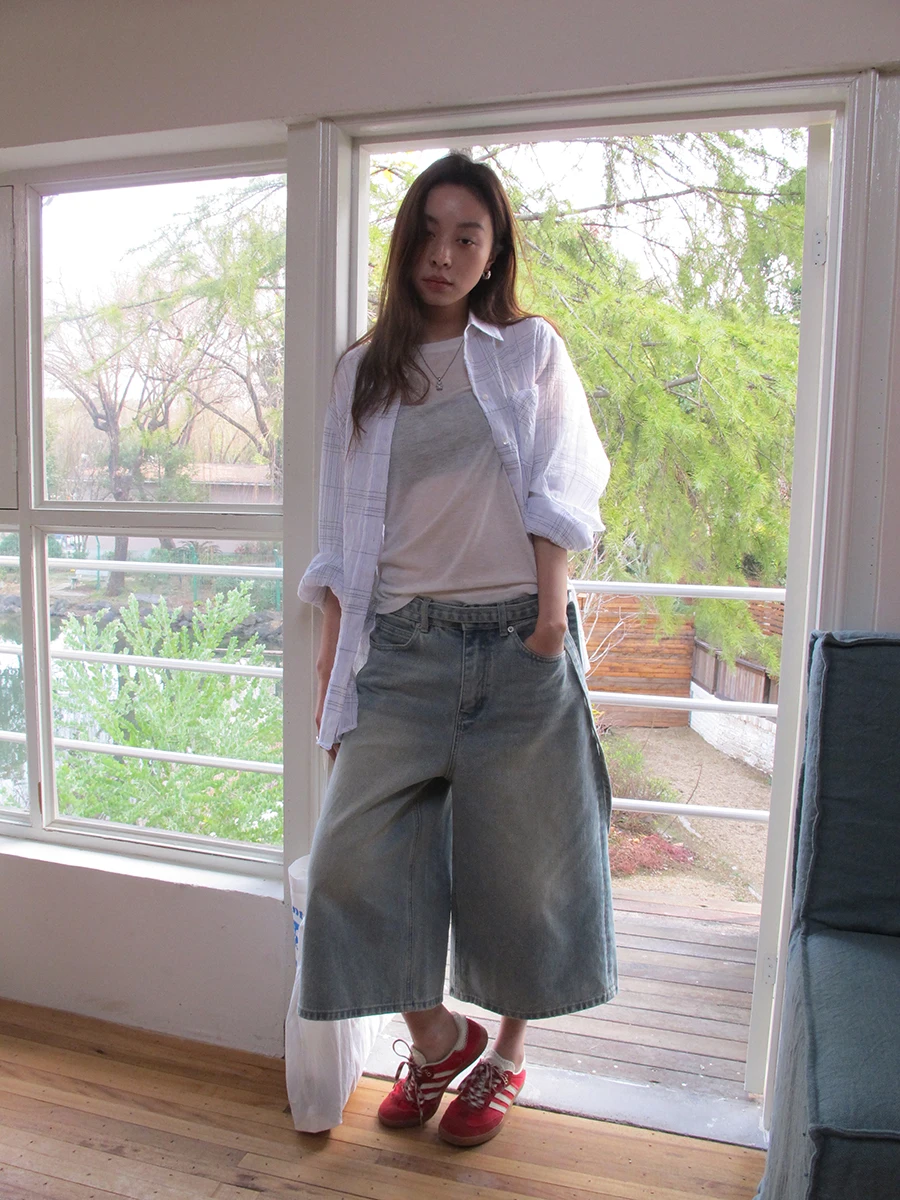 Sixi Casual High Waist Straight Leg Jeans Women's Summer Loose Fit Versatile Belted Mid-Calf Pants Breathable Cotton Denim
Sixi Casual High Waist Straight Leg Jeans Women's Summer Loose Fit Versatile Belted Mid-Calf Pants Breathable Cotton Denim
