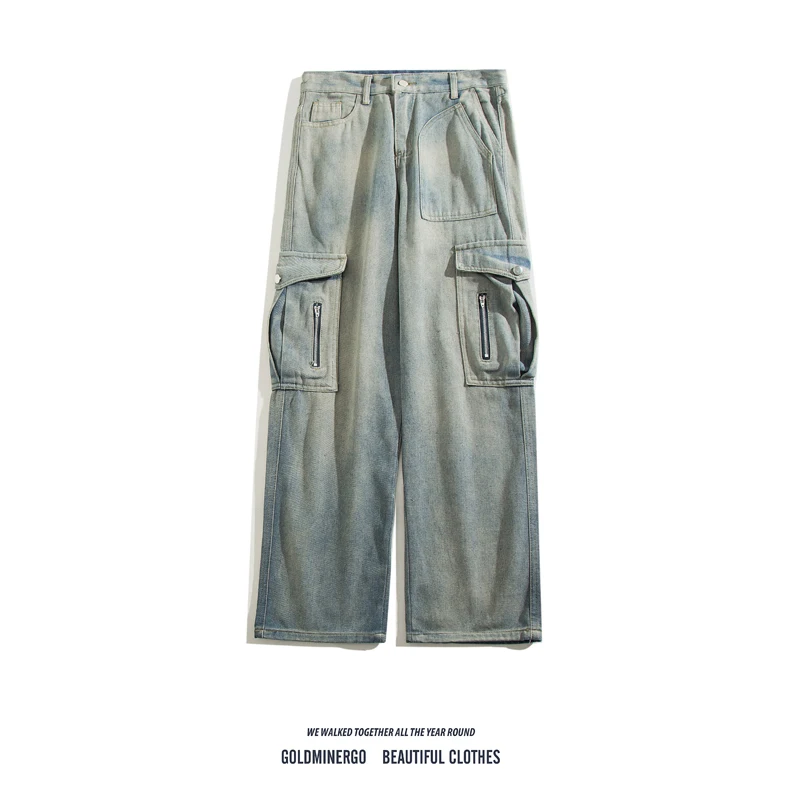 American High Street Workwear Jeans Men's Women's Waed Vintage Multi-ket Loose Casual Cool Straight Leg Pants
American High Street Workwear Jeans Men's Women's Waed Vintage Multi-ket Loose Casual Cool Straight Leg Pants