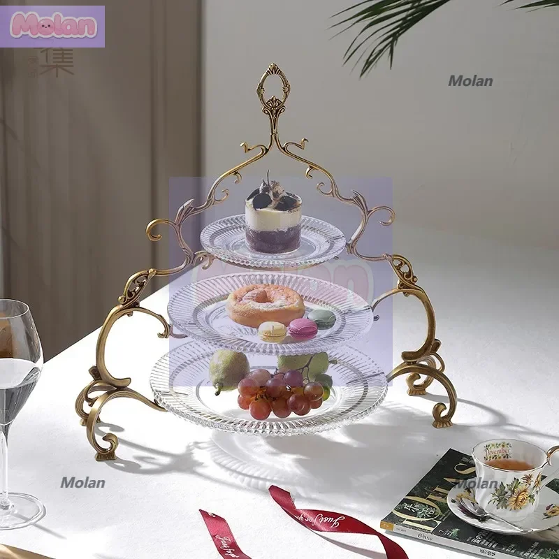 High-end light luxury brass crystal three-layer fruit plate European dining table coffee table fruit dessert table tray ornament
High-end light luxury brass crystal three-layer fruit plate European dining table coffee table fruit dessert table tray ornament