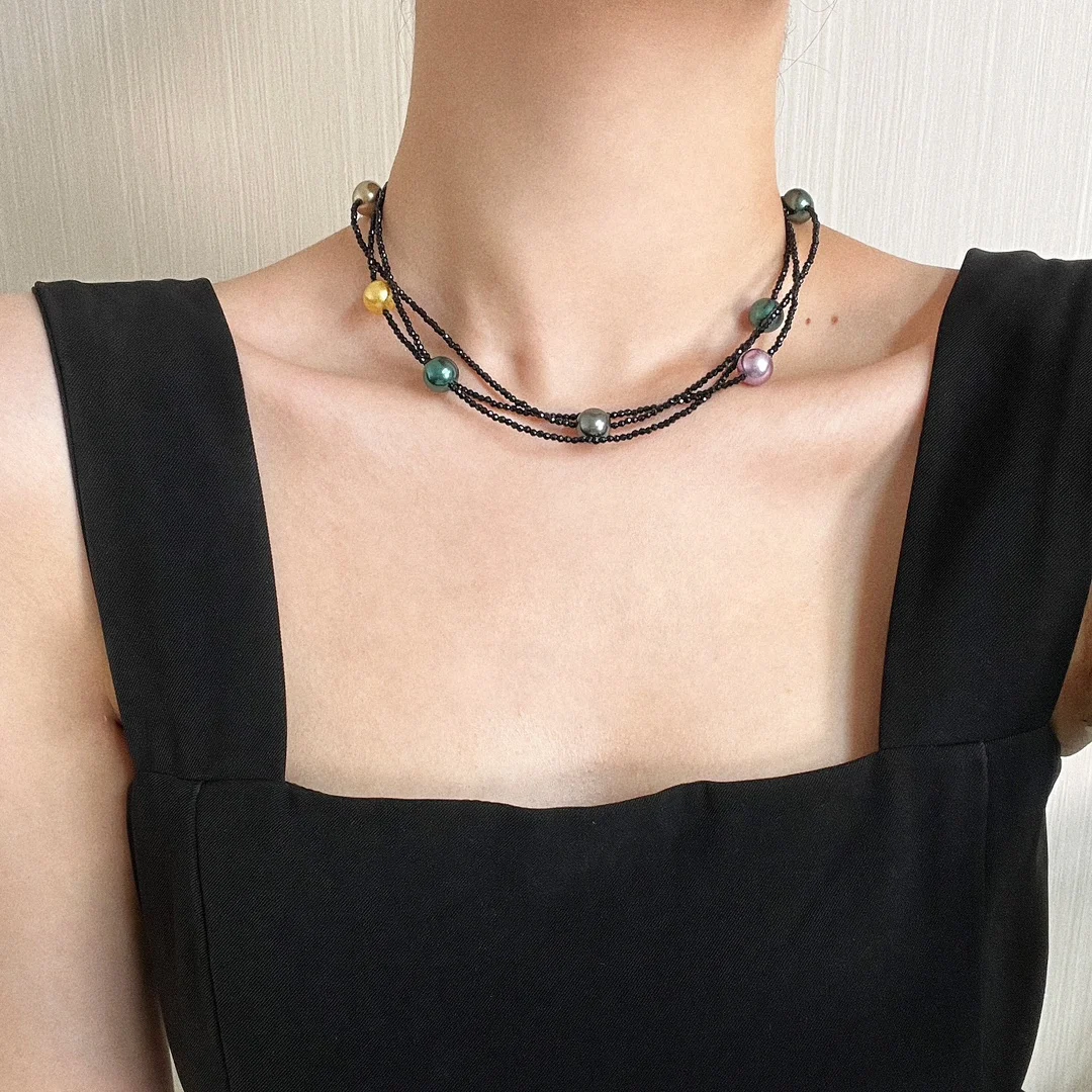 High quality pearl necklace. Multi-layered necklace in candy color for women. Glamour luxury jewelry accessories. Best Gifts
High quality pearl necklace. Multi-layered necklace in candy color for women. Glamour luxury jewelry accessories. Best Gifts