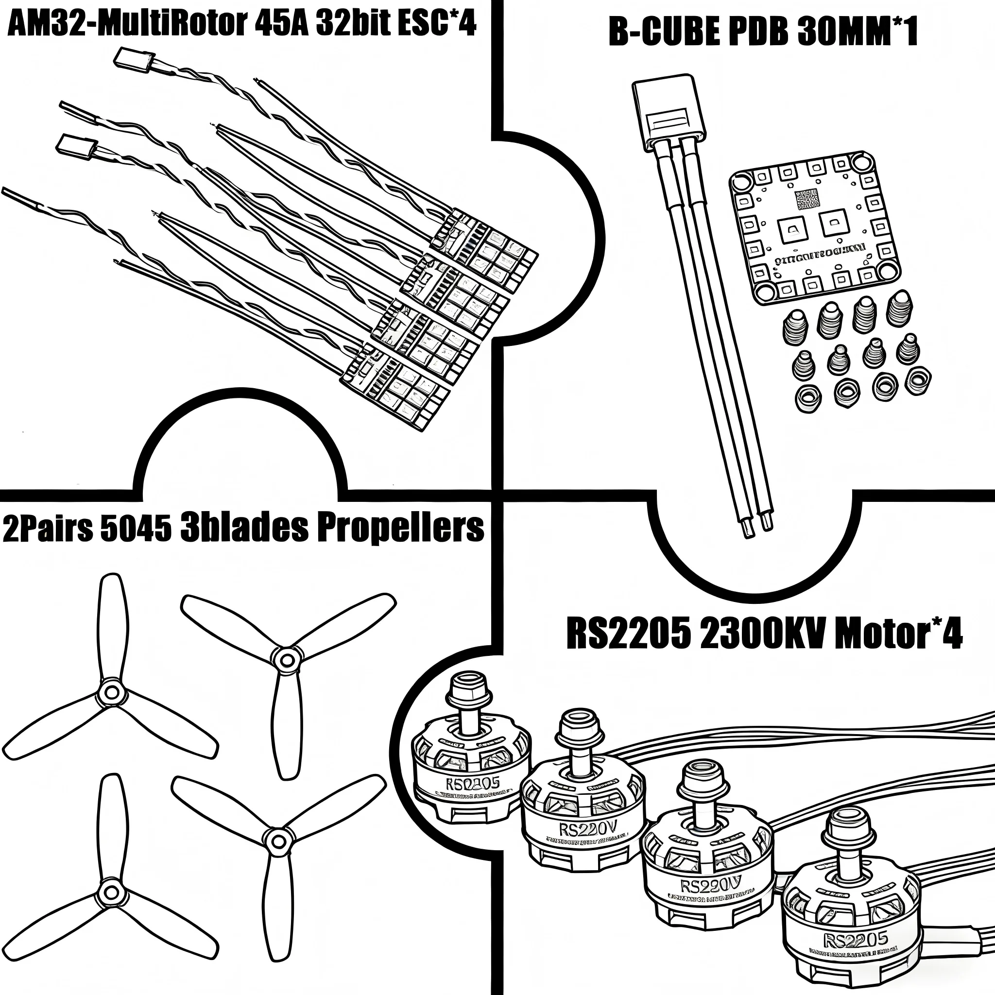 RS2205 2205 2300KV CW CCW Brushless Motor With LittleBee 20A BLHeli_S ESC for FPV RC QAV250 X210 Racing Drone Multicopter
RS2205 2205 2300KV CW CCW Brushless Motor With LittleBee 20A BLHeli_S ESC for FPV RC QAV250 X210 Racing Drone Multicopter