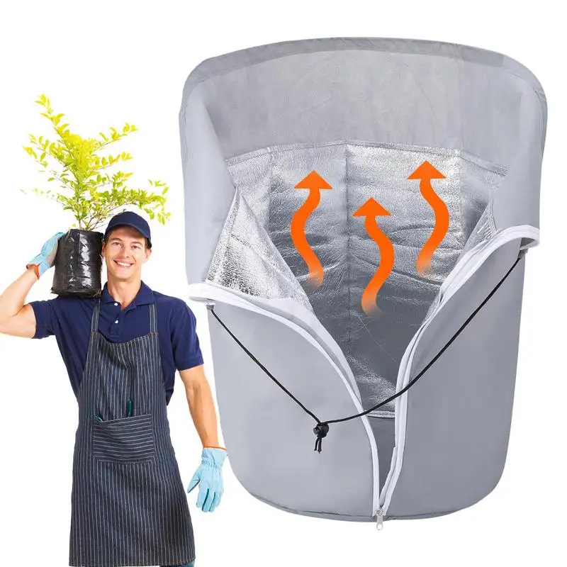 Windproof Thickened Winter Garden Pot Protector Oxford Cloth Planter Cover Drawstring And Zipper Winter Plant Protection Cover
Windproof Thickened Winter Garden Pot Protector Oxford Cloth Planter Cover Drawstring And Zipper Winter Plant Protection Cover