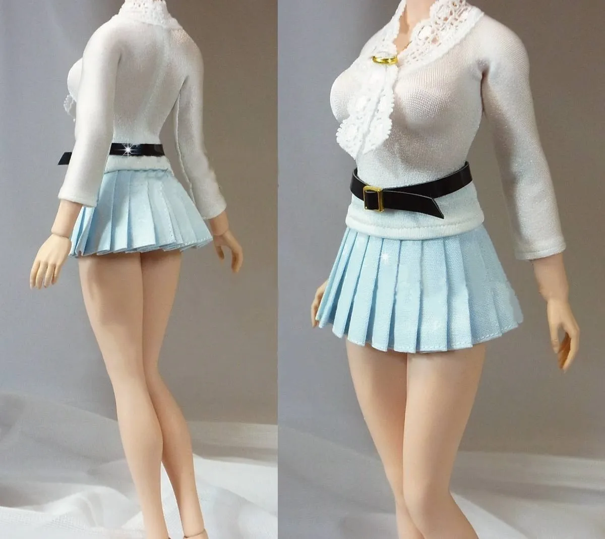 1/6 Scale PL220 Skirt Half Professional White Top Baby Blue Short Female Soldier Model 12Inch Action Doll
1/6 Scale PL220 Skirt Half Professional White Top Baby Blue Short Female Soldier Model 12Inch Action Doll