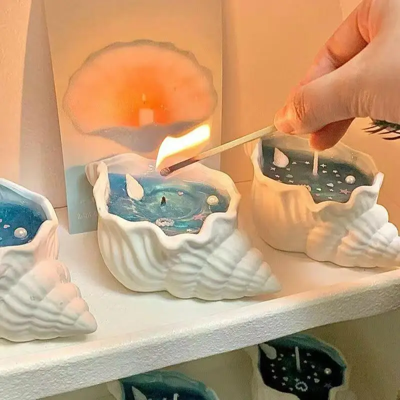 Ocean Style Conch Scented Candle Creative Aroma Gift Box Jelly Wax with Shells and Starfish Handmade Decorative Candle
Ocean Style Conch Scented Candle Creative Aroma Gift Box Jelly Wax with Shells and Starfish Handmade Decorative Candle