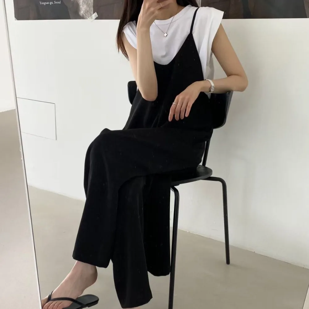 Женские комбинезоны, мешковатые с напуском, корейский стиль, прямые бретели, широкая одежда, летняя дышащая базовая повседневная универсальная одежда для поездок на работу
Женские комбинезоны, мешковатые с напуском, корейский стиль, прямые бретели, широкая одежда, летняя дышащая базовая повседневная универсальная одежда для поездок на работу