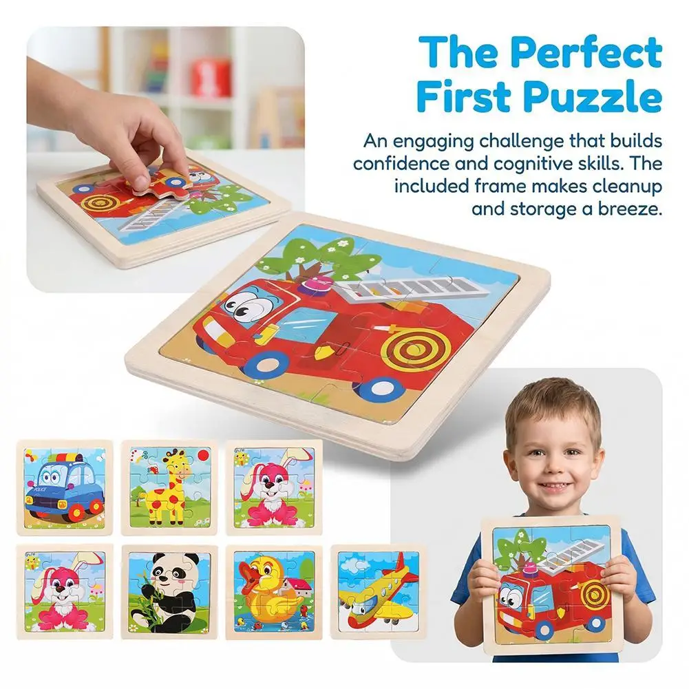 Wooden Animal Puzzles for Toddlers Montessori Educational Cartoon Jigsaw Toy, Early Learning Baby Sensory Intelligence Game
Wooden Animal Puzzles for Toddlers Montessori Educational Cartoon Jigsaw Toy, Early Learning Baby Sensory Intelligence Game