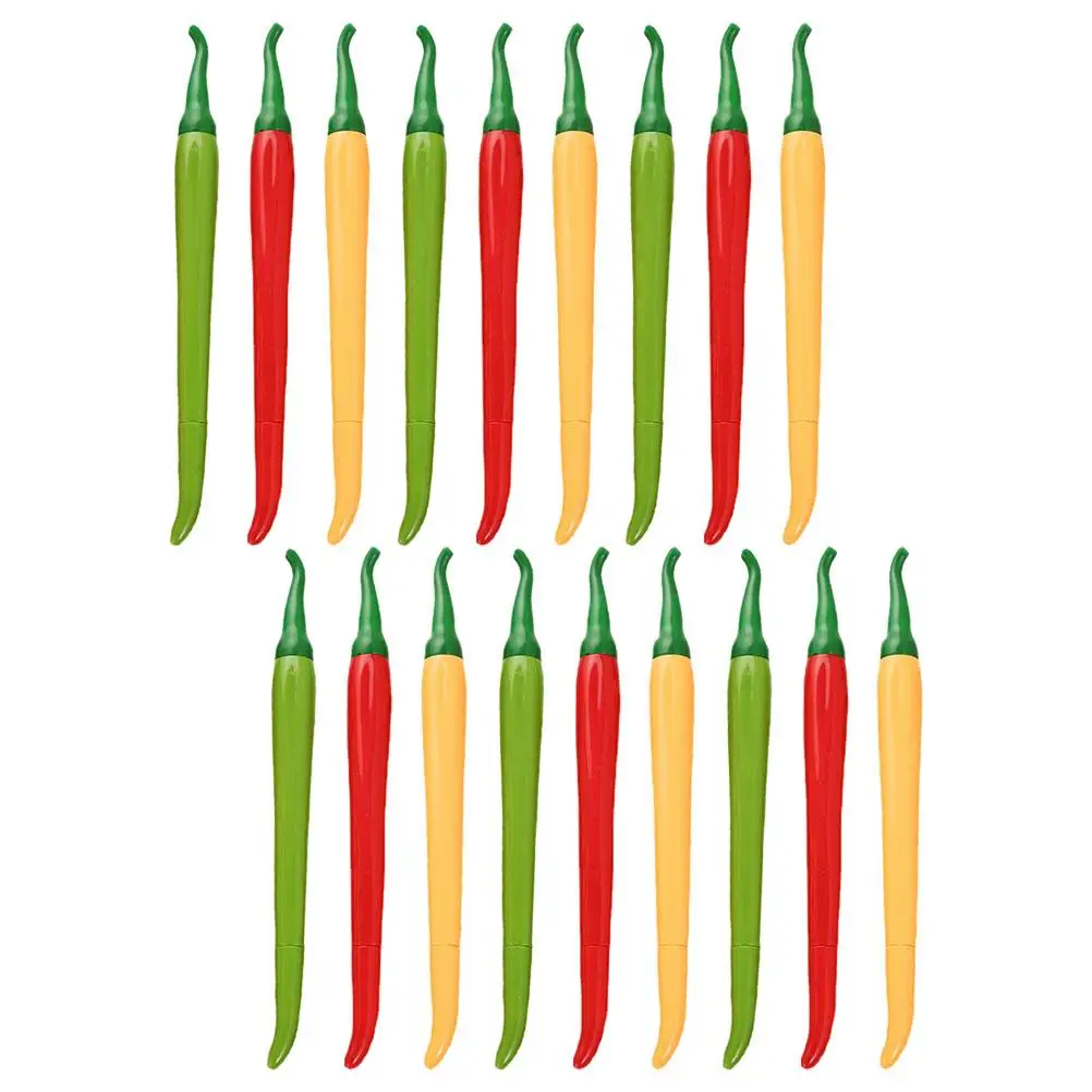 18 Pcs Chili Shaped Gel Pen Cute Student Office Supplies Red Green Yellow Pens Comfortable Grip Long Writing School Home Use
18 Pcs Chili Shaped Gel Pen Cute Student Office Supplies Red Green Yellow Pens Comfortable Grip Long Writing School Home Use