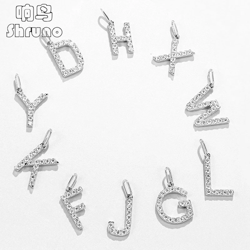 Shruno Sterling Silver 925 Diamond Moissanite Pendant 26 Letters Hanging Piece DIY Jewelry Accessorie For Women Men
Shruno Sterling Silver 925 Diamond Moissanite Pendant 26 Letters Hanging Piece DIY Jewelry Accessorie For Women Men