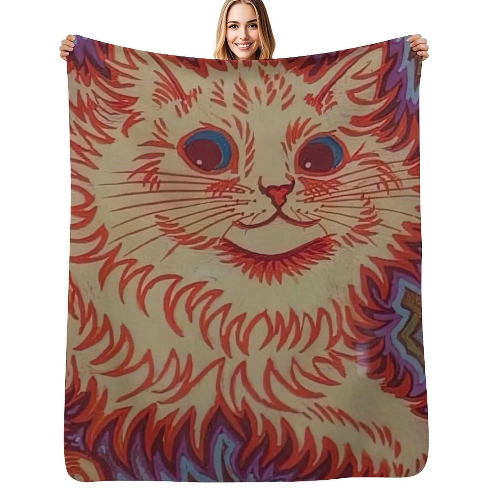 cat paintings by louis wain Throw Blanket Soft Solid Color Blanket for Couch Bed
cat paintings by louis wain Throw Blanket Soft Solid Color Blanket for Couch Bed
