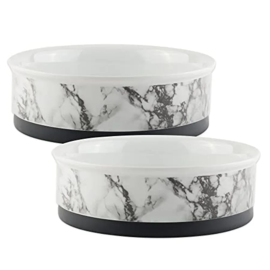 Pet Bowl Collection Ceramic Set Large Marble 2 Count White
Pet Bowl Collection Ceramic Set Large Marble 2 Count White