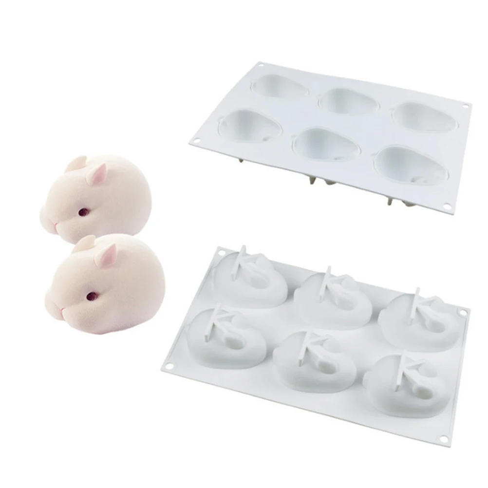 6 Cavities Mousse Mold Rabbit Shape Silicone Nonstick Moulds DIY Soap Making Cake Tins Baking Tools Food Grade Safe
6 Cavities Mousse Mold Rabbit Shape Silicone Nonstick Moulds DIY Soap Making Cake Tins Baking Tools Food Grade Safe