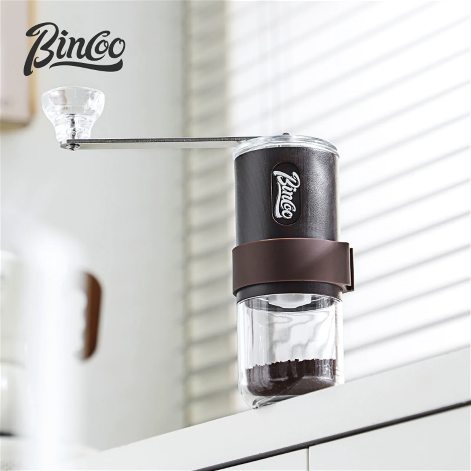 Ручная кофемолка Bincoo с древесным зерном, регулируемая керамическая жернова, портативная ручная мельница для эспрессо 
Ручная кофемолка Bincoo с древесным зерном, регулируемая керамическая жернова, портативная ручная мельница для эспрессо