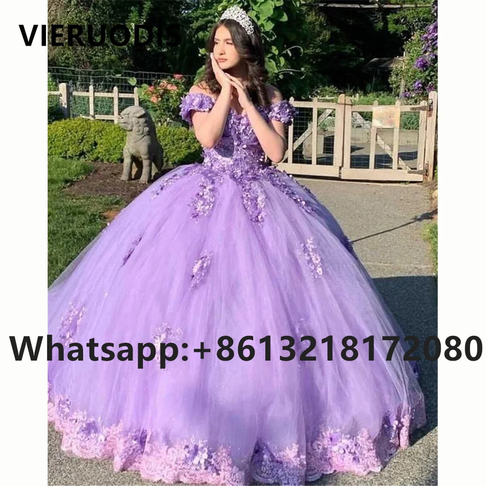 Lilac Ball Gown Quinceanera Dresses Sweet 16 Off Shoulder Sweet 15 Appliqued Lace Prom Gowns Vestido De 15 Anos Quinceanera
Lilac Ball Gown Quinceanera Dresses Sweet 16 Off Shoulder Sweet 15 Appliqued Lace Prom Gowns Vestido De 15 Anos Quinceanera