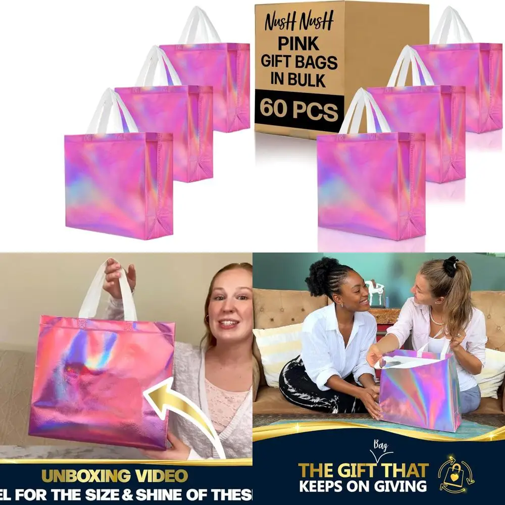 Массовый набор из 60 переливающихся розовых голографических подарочных пакетов с ручками — идеально подходит для бизнеса, дней рождения, Рождества и вечеринок —
Массовый набор из 60 переливающихся розовых голографических подарочных пакетов с ручками — идеально подходит для бизнеса, дней рождения, Рождества и вечеринок —