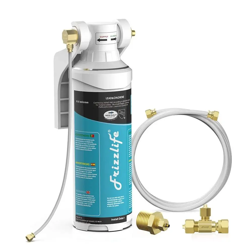 Under-Sink Water Filter System, 0.5 Micron, Reduces Chlorine & Lead, Long-Lasting, Premium Brass or Copper Fittings
Under-Sink Water Filter System, 0.5 Micron, Reduces Chlorine & Lead, Long-Lasting, Premium Brass or Copper Fittings