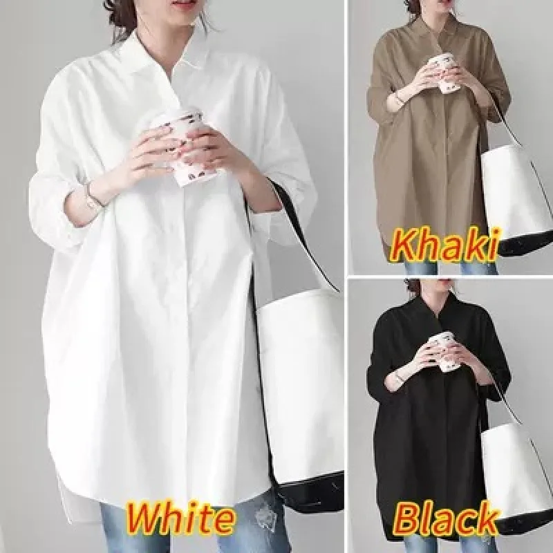 Women's Korean Loose Mid Length Striped Long Sleeved Shirt Women Loose Casual Top Chemises Unies Women Blouse Большие Топы
Women's Korean Loose Mid Length Striped Long Sleeved Shirt Women Loose Casual Top Chemises Unies Women Blouse Большие Топы