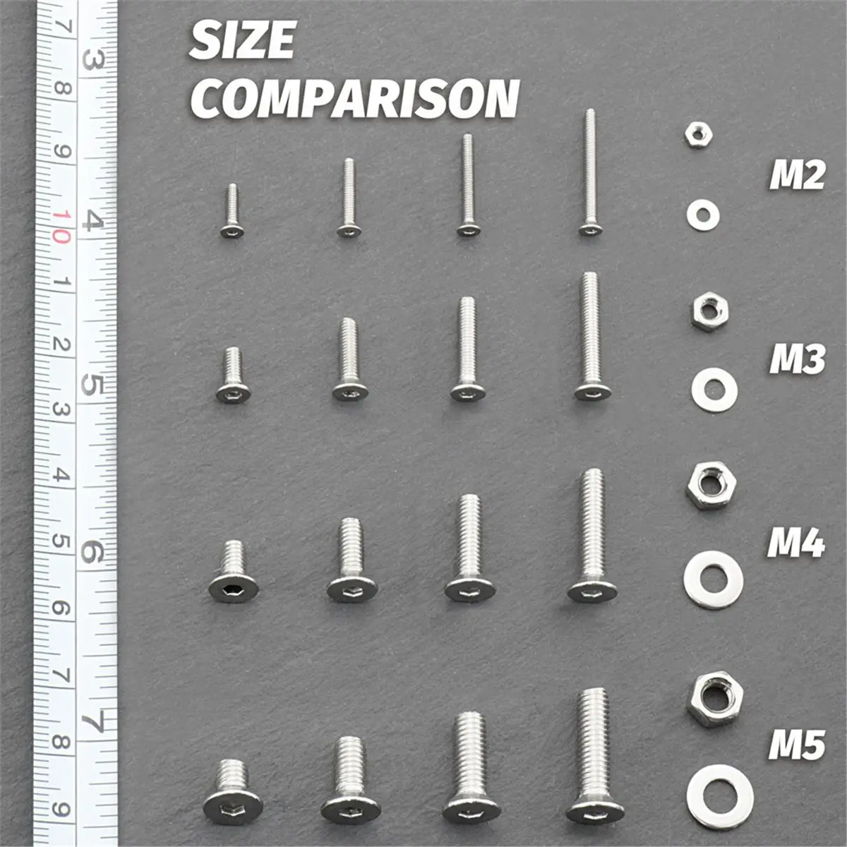 A672P ~880Pcs Stainless Steel 304 Hex Socket Flat Head Screws Assortment Kit M2 M3 M5 Countersunk Bolts Set with Storage Box
A672P ~880Pcs Stainless Steel 304 Hex Socket Flat Head Screws Assortment Kit M2 M3 M5 Countersunk Bolts Set with Storage Box