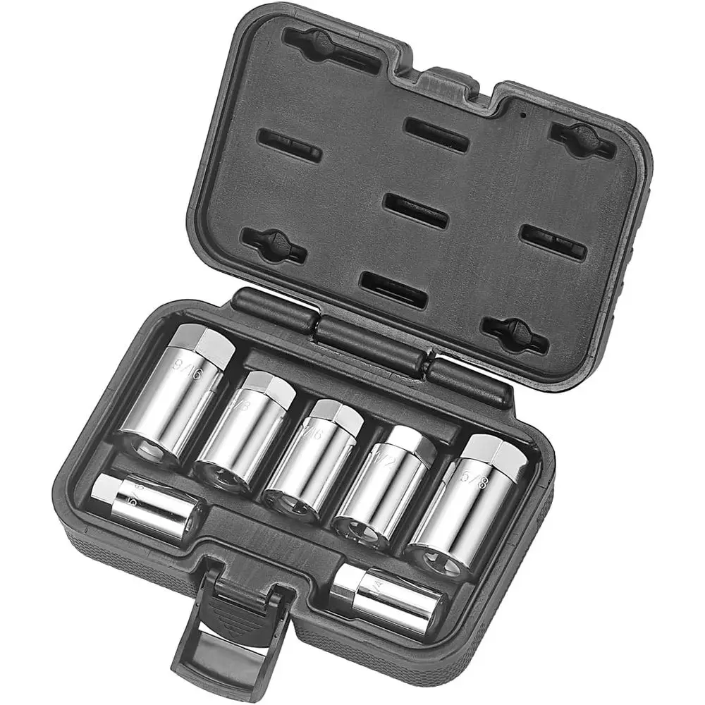 Universal Stud Removal Tool Kit - 5/8, 9/16, 1/2, 7/16, 3/8, 5/16, 1/4, Damaged Fastener Extractor
Universal Stud Removal Tool Kit - 5/8, 9/16, 1/2, 7/16, 3/8, 5/16, 1/4, Damaged Fastener Extractor