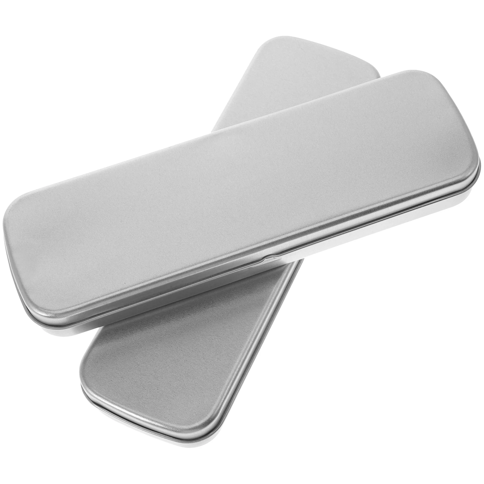 2 Pcs Silver Gray Tinplate Stationery Boxes with Lid for School Supplies Makeup Brush Storage Bulk Long Rectangle Design
2 Pcs Silver Gray Tinplate Stationery Boxes with Lid for School Supplies Makeup Brush Storage Bulk Long Rectangle Design