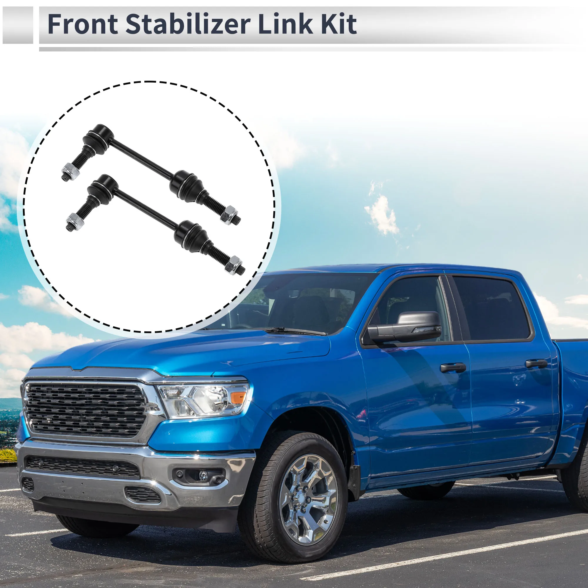UXCELL Front Stabilizer Bar Links for RAM 1500 2019-2024 Sway Bar Link Kits No.K750996/542-602/68399868AE Black 2 Pcs
UXCELL Front Stabilizer Bar Links for RAM 1500 2019-2024 Sway Bar Link Kits No.K750996/542-602/68399868AE Black 2 Pcs