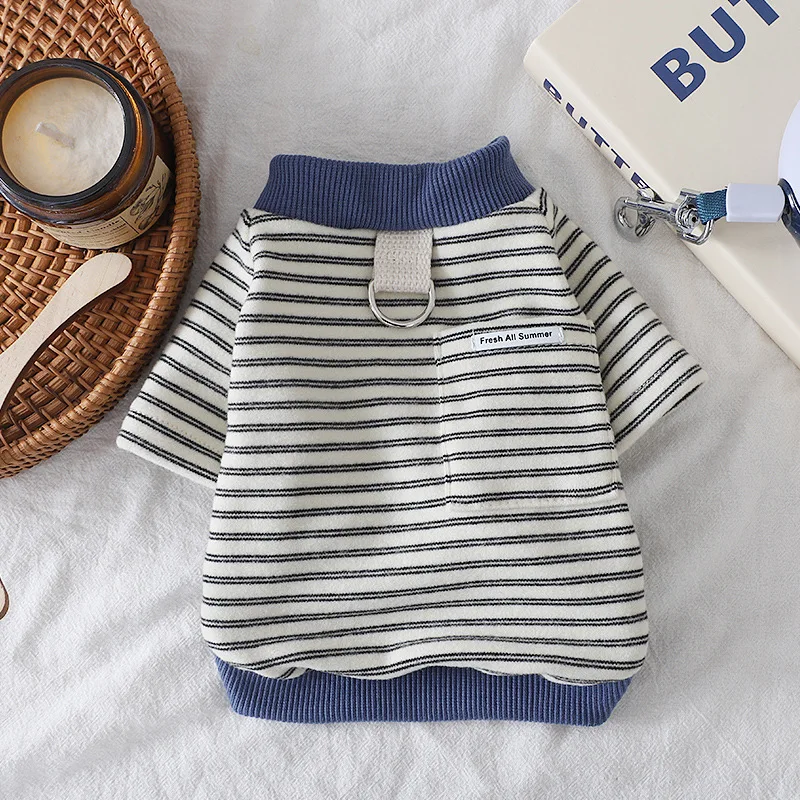 Pet Spring Striped Short Sleeve Cat T-shirt Teddy Two Leg Top Sunscreen Vest Puppy Clothes Dog Clothes for Small Dogs
Pet Spring Striped Short Sleeve Cat T-shirt Teddy Two Leg Top Sunscreen Vest Puppy Clothes Dog Clothes for Small Dogs