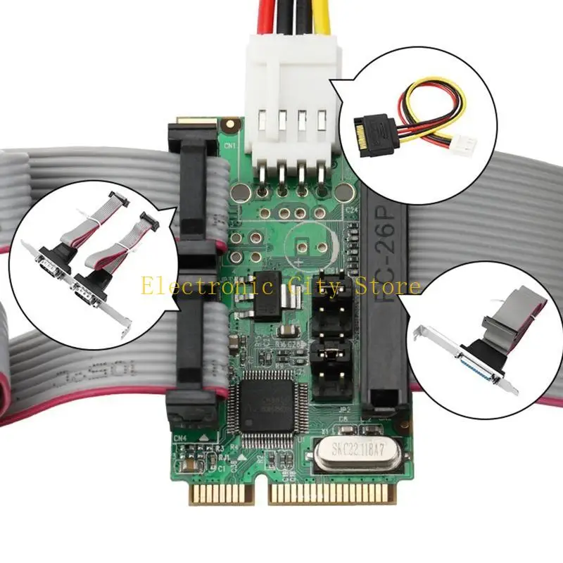 Mini PCIe 1 Параллельный порт для 2 последовательных портов ввода-вывода Card Card Card Mini PCI-E до RS232 DB25 DB9 COM Adapter
Mini PCIe 1 Параллельный порт для 2 последовательных портов ввода-вывода Card Card Card Mini PCI-E до RS232 DB25 DB9 COM Adapter