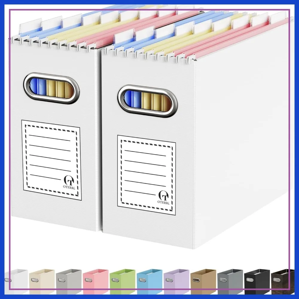 Letter Size File Box for Hanging Folders, 2-Pack Cardboard Organizer for Desk, Home, Office, Classroom (White)
Letter Size File Box for Hanging Folders, 2-Pack Cardboard Organizer for Desk, Home, Office, Classroom (White)