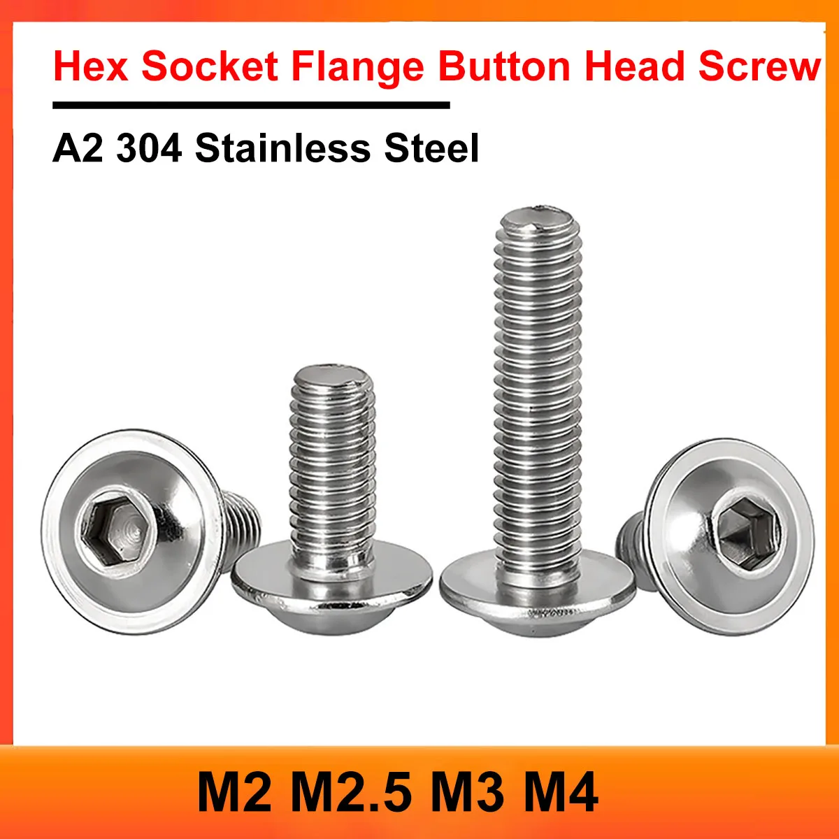 50/100/200pcs M2 M2.5 M3 M4 304 Stainless Steel Hex Hexagon Socket Round Button Flange Head With Washer Collar Allen Screw Bolts
50/100/200pcs M2 M2.5 M3 M4 304 Stainless Steel Hex Hexagon Socket Round Button Flange Head With Washer Collar Allen Screw Bolts