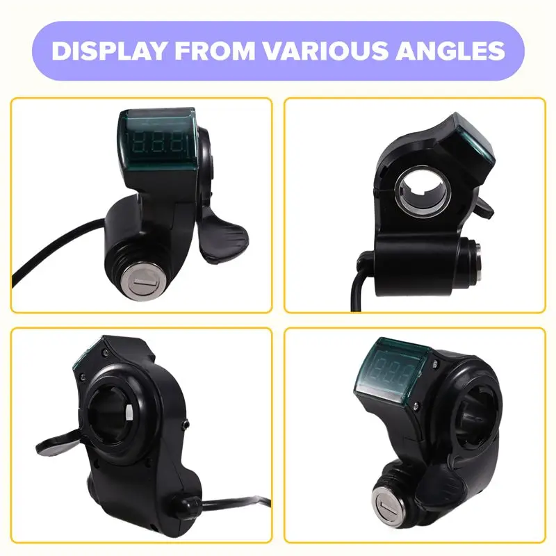 ABME E-Bike/Electric Scooter Thumb Throttle Accelerator 12V/24V/36V/48V/60V/72V/84V/96V With LCD Display Thumb Throttle
ABME E-Bike/Electric Scooter Thumb Throttle Accelerator 12V/24V/36V/48V/60V/72V/84V/96V With LCD Display Thumb Throttle