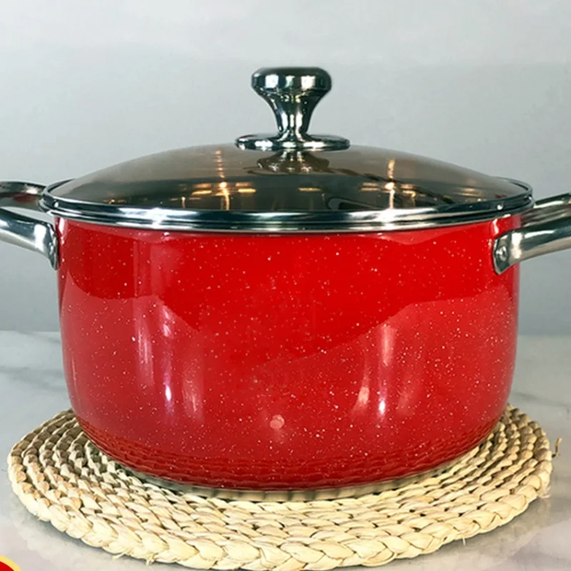 3-4L 26cm Stainless Steel Thickened Soup Pot with Cover Stove Electromagnetic Stove Red Soup Pot Business Gift
3-4L 26cm Stainless Steel Thickened Soup Pot with Cover Stove Electromagnetic Stove Red Soup Pot Business Gift