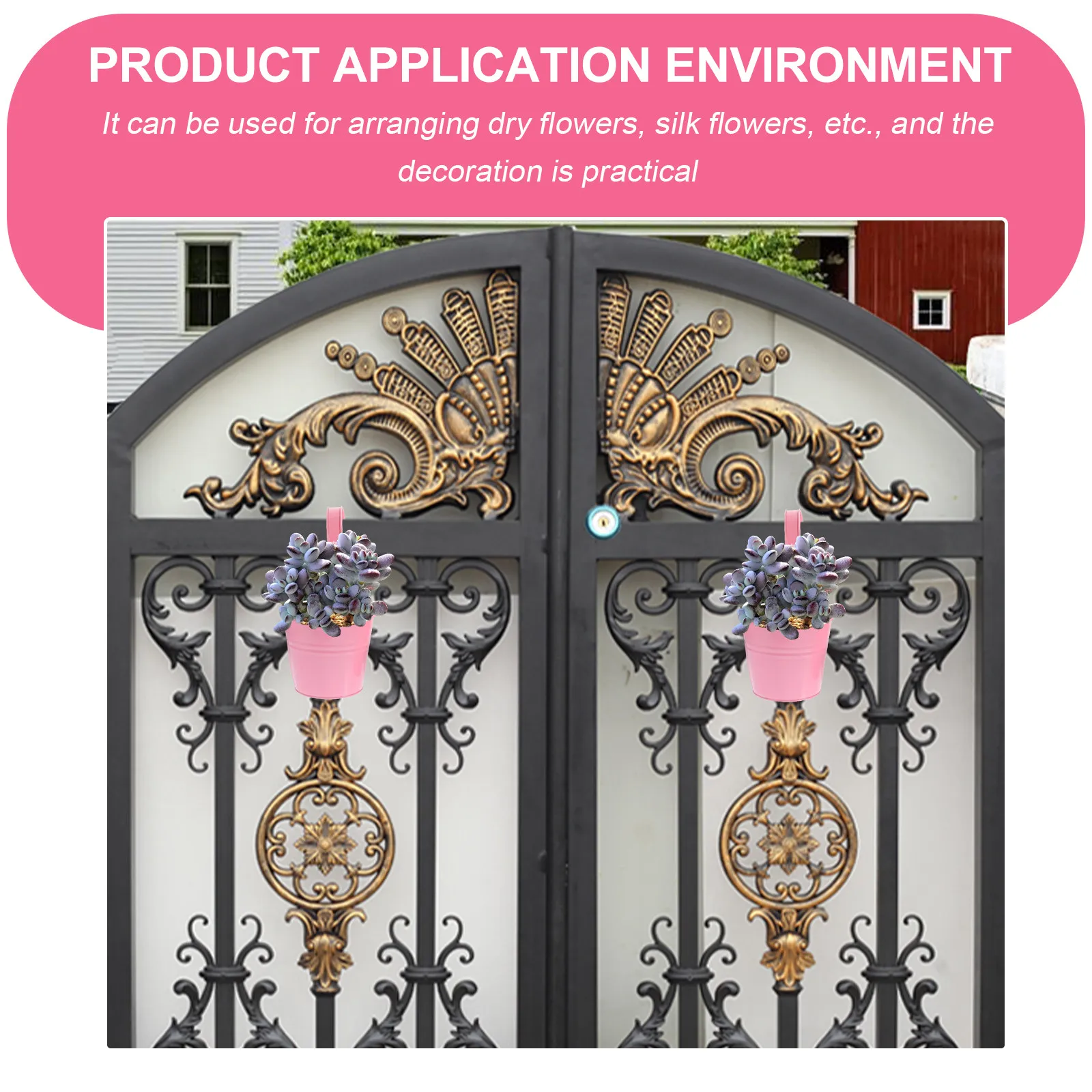 Набор из 3 железных подвесных ведер для цветов: декоративные контейнеры для растений на балкон, окно, внутренние перила, для сухоцветов и садоводства
Набор из 3 железных подвесных ведер для цветов: декоративные контейнеры для растений на балкон, окно, внутренние перила, для сухоцветов и садоводства