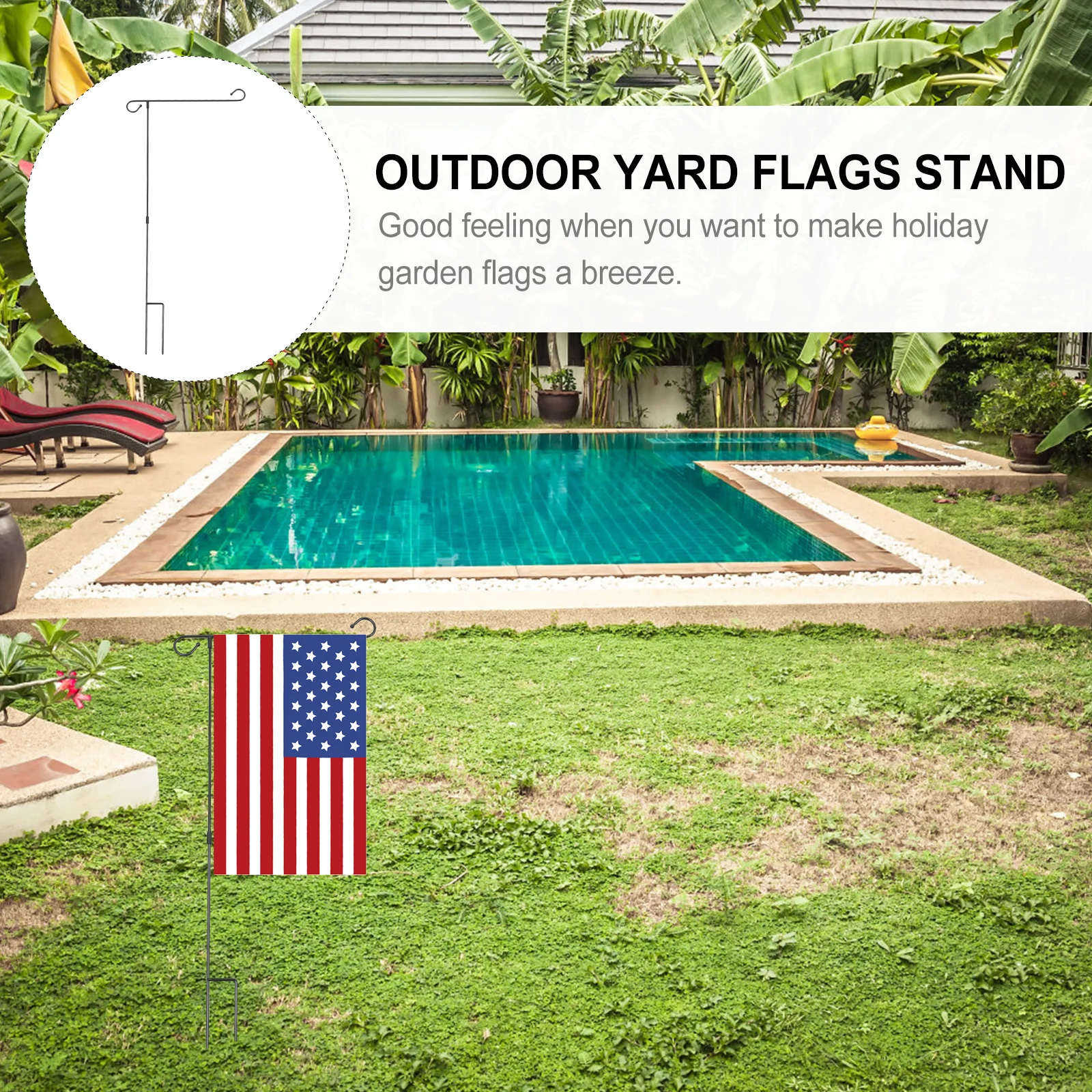 Garden Iron Flag Pole Solid Metal Outdoor Yard Flags Stand Banner Bracket Flags Holder Strong Flag Post Banner Bracket
Garden Iron Flag Pole Solid Metal Outdoor Yard Flags Stand Banner Bracket Flags Holder Strong Flag Post Banner Bracket